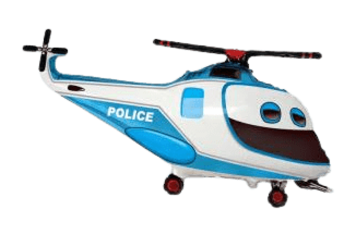 Balon foliowy z helem 24″ FX – „Helikopter Policyjny”