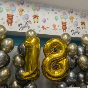 Ścianka z balonów z helem na 18 Oliwia Balony
