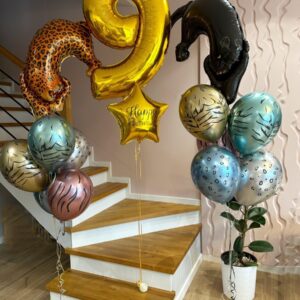 Zestaw balonowy z helem Pantera i Leopard 44 Oliwia Balony