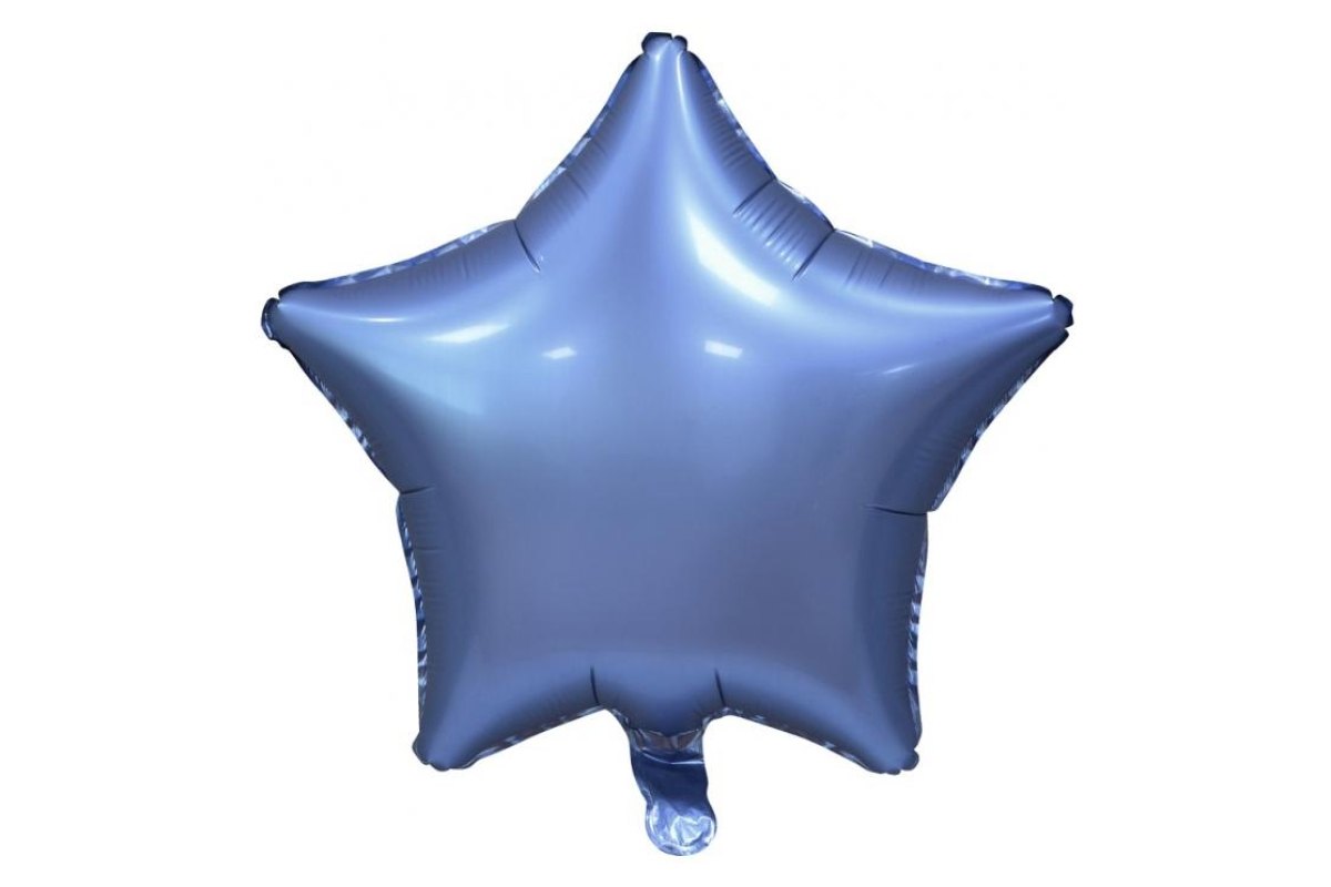 Balon foliowy z Helem „Gwiazda”, matowa, barwinek, 19″