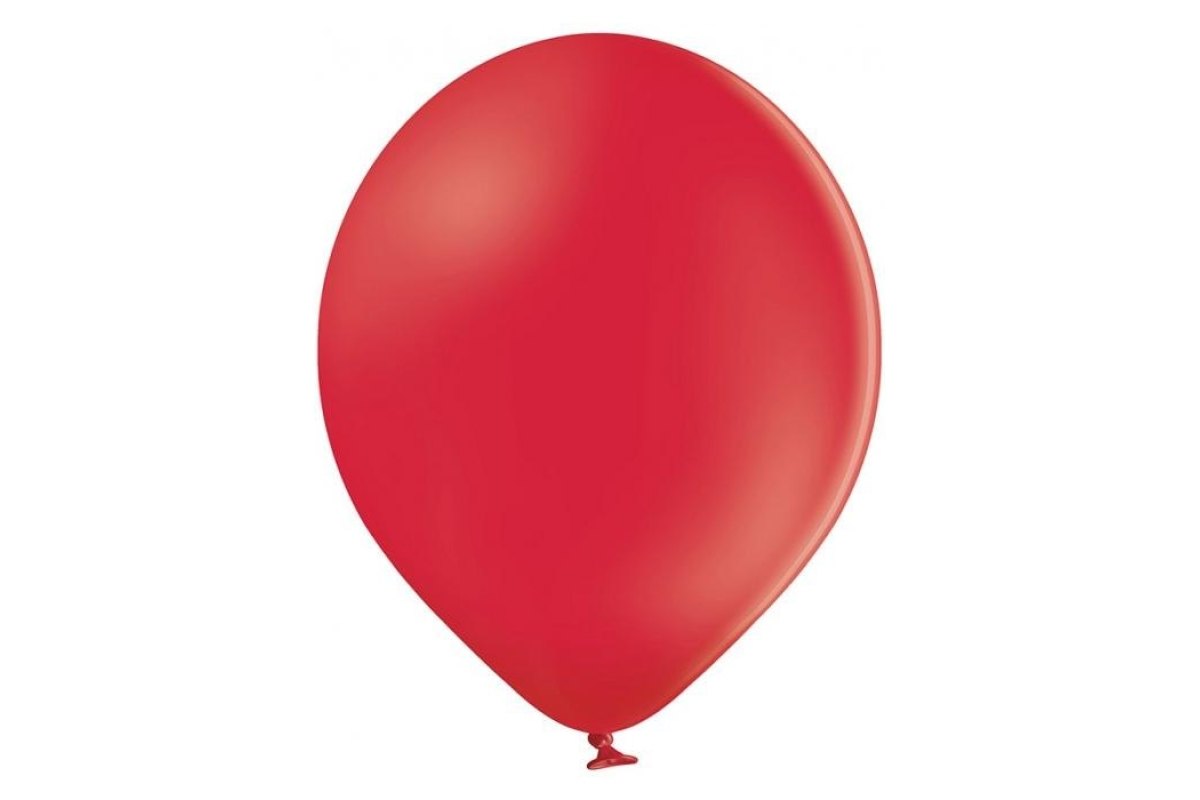 Balon z Helem Pastel Red Belbal 12”