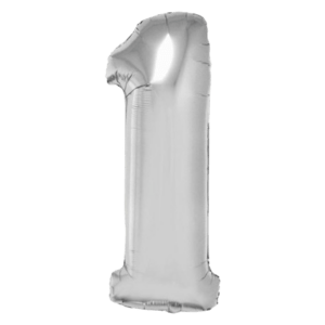 Balon foliowy z helem Smart, Cyfra 1, srebrna, 76 cm Removebg Preview Oliwia Balony