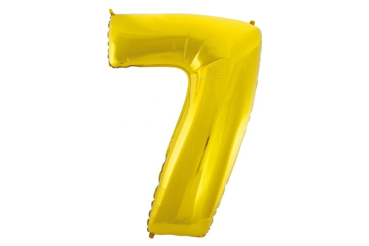 Balon foliowy z Helem B&C „Cyfra 7”, złota, 92 cm