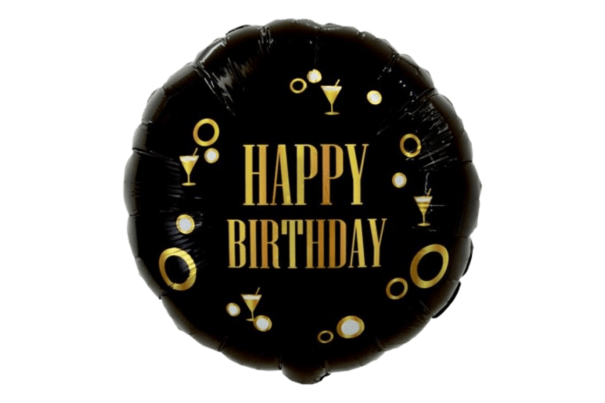 Balon foliowy z helem Happy Birthday (B&G Party), 18″