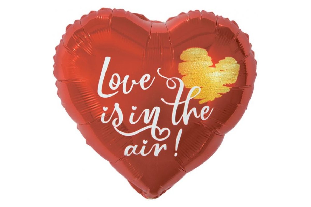 Balon Foliowy z Helem Love Is In The Air, 18″