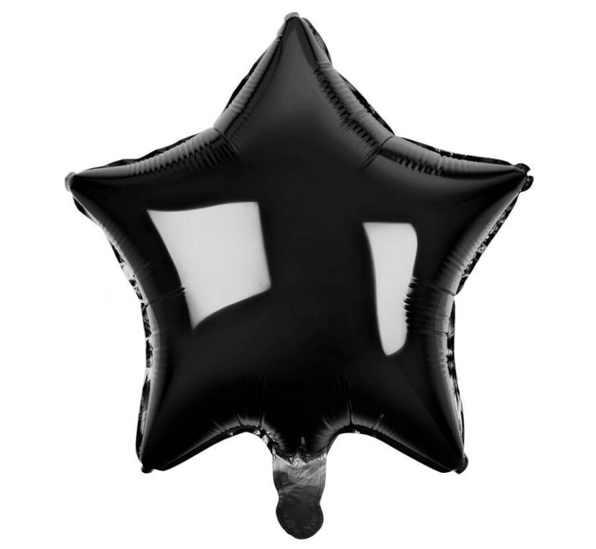 Balon foliowy z Helem „Gwiazda”, czarna, 19″