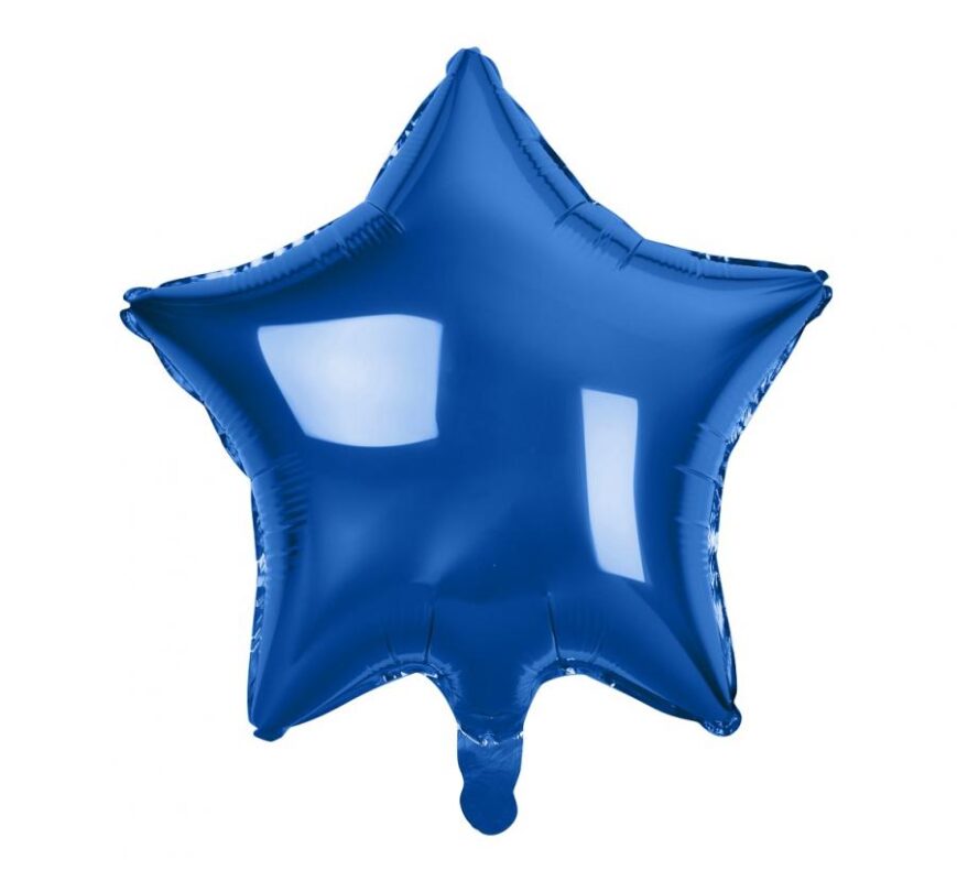 Balon foliowy z Helem „Gwiazda”, granatowa, 19″