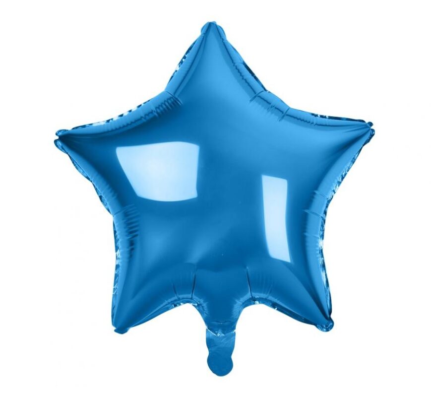Balon foliowy z Helem „Gwiazda”, niebieska, 19″