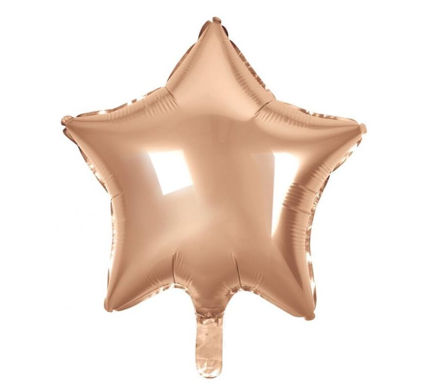 Balon foliowy z Helem „Gwiazda”, różowo-złota 19″