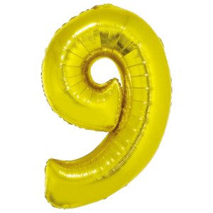 Balon foliowy z helem Smart, Cyfra 9, złota, 76 cm Removebg Preview Oliwia Balony