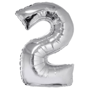 Balon foliowy z helem Smart, Cyfra 2, srebrna, 76 cm Removebg Preview Oliwia Balony