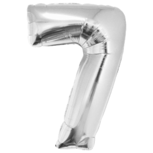 Balon foliowy z helem Smart, Cyfra 7, srebrna, 76 cm Removebg Preview Oliwia Balony