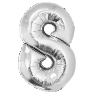 Balon foliowy z helem Smart, Cyfra 8, srebrna, 76 cm Removebg Preview Oliwia Balony
