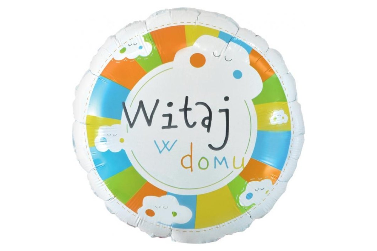 Balon foliowy z helem Witaj w domu, 18″