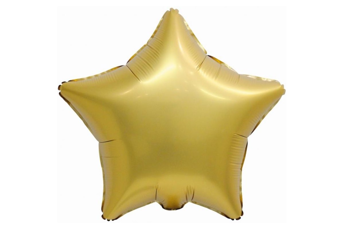 Balon foliowy z Helem B&C „Gwiazda”, matowa, antyczne złoto, 19″