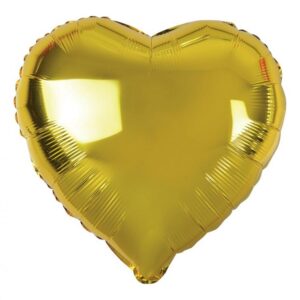 Balon Foliowy z Helem "Serce", złote, 18" Oliwia Balony