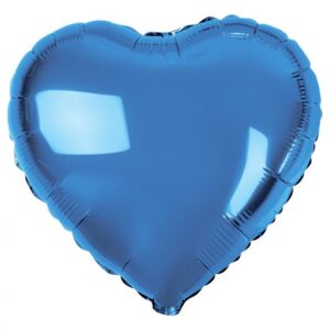 Balon Foliowy z Helem "Serce", niebieskie, 18" 60450 Oliwia Balony