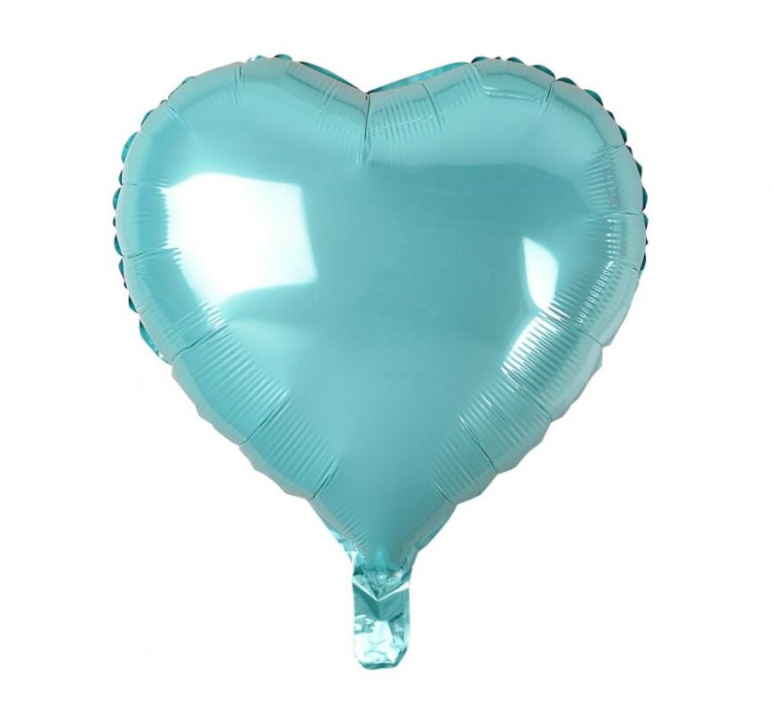 Balon Foliowy z Helem „Serce”, jasnoniebieskie, 18″