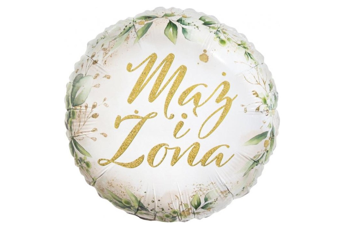 Balon Foliowy z Helem Mąż i Żona, 18″