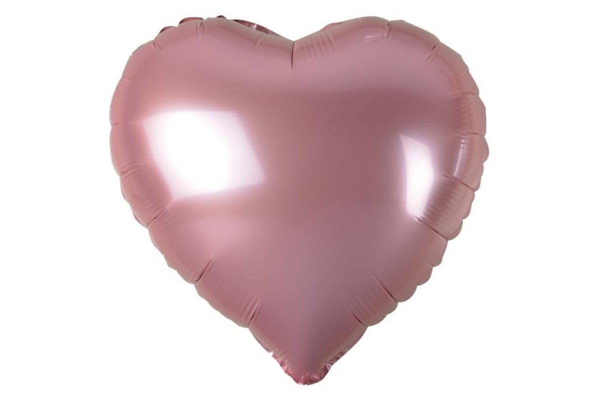Balon Foliowy z Helem „Serce”, jasnoróżowe, 18″