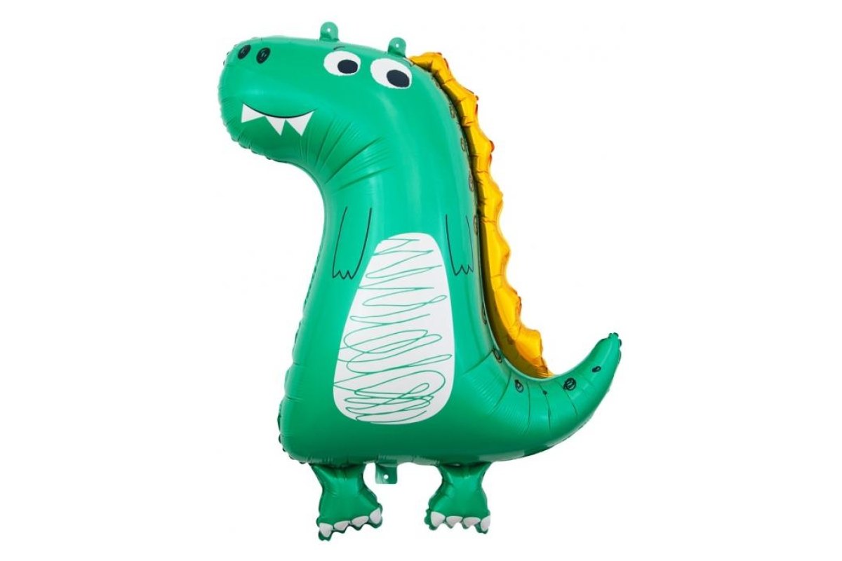 Balon Foliowy z Helem Dinozaur (rysunkowy), 70 cm