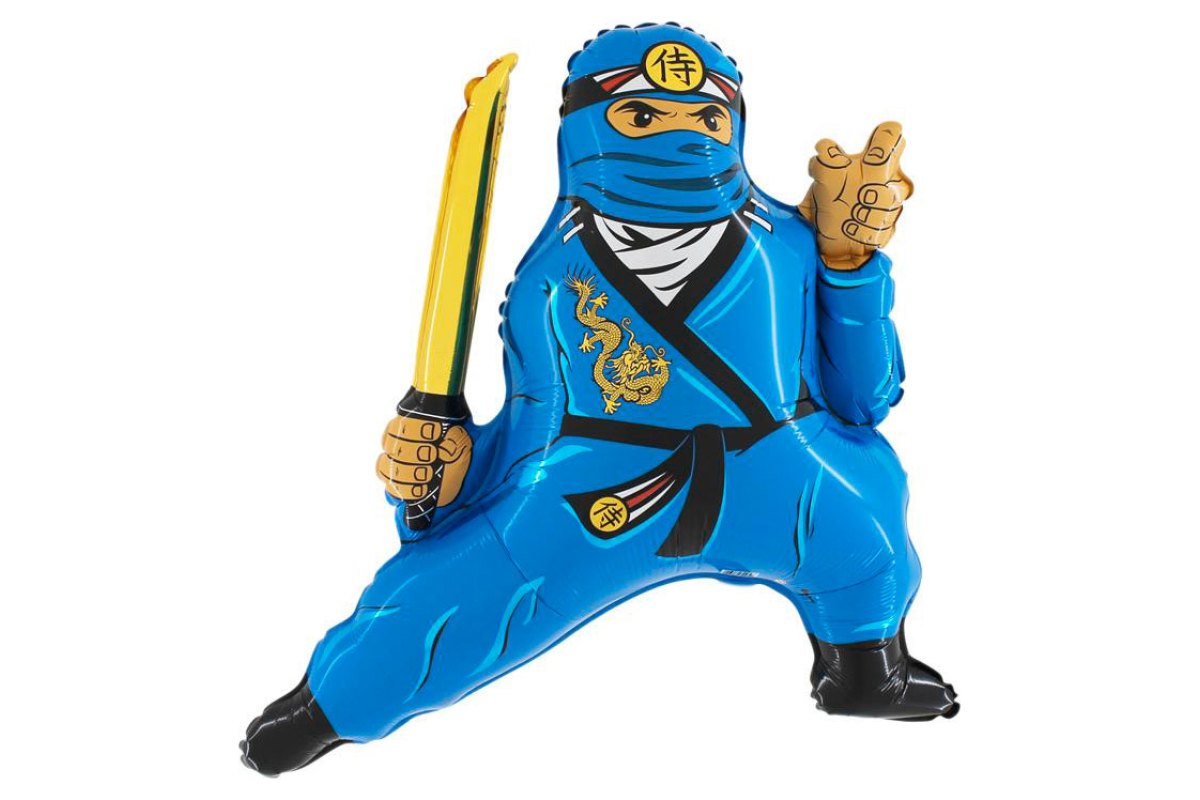 Balon z Helem Grabo 35″ Ninja Niebieski