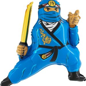 Balon z Helem Grabo 35" Ninja Niebieski Balon Grabo Ninja Niebieski Luz Oliwia Balony