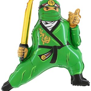 Balon z Helem Grabo 35" Ninja Zielony Balon Grabo Ninja Zielony Luz Oliwia Balony