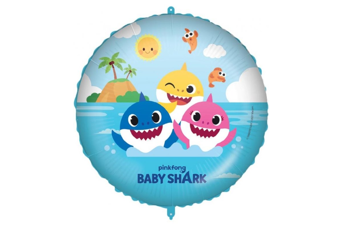 Balon foliowy z Helem 18″ „Baby Shark fun in the sun”