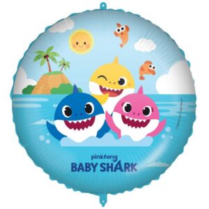 Balon foliowy z Helem 18" "Baby Shark fun in the sun" Jpg Oliwia Balony