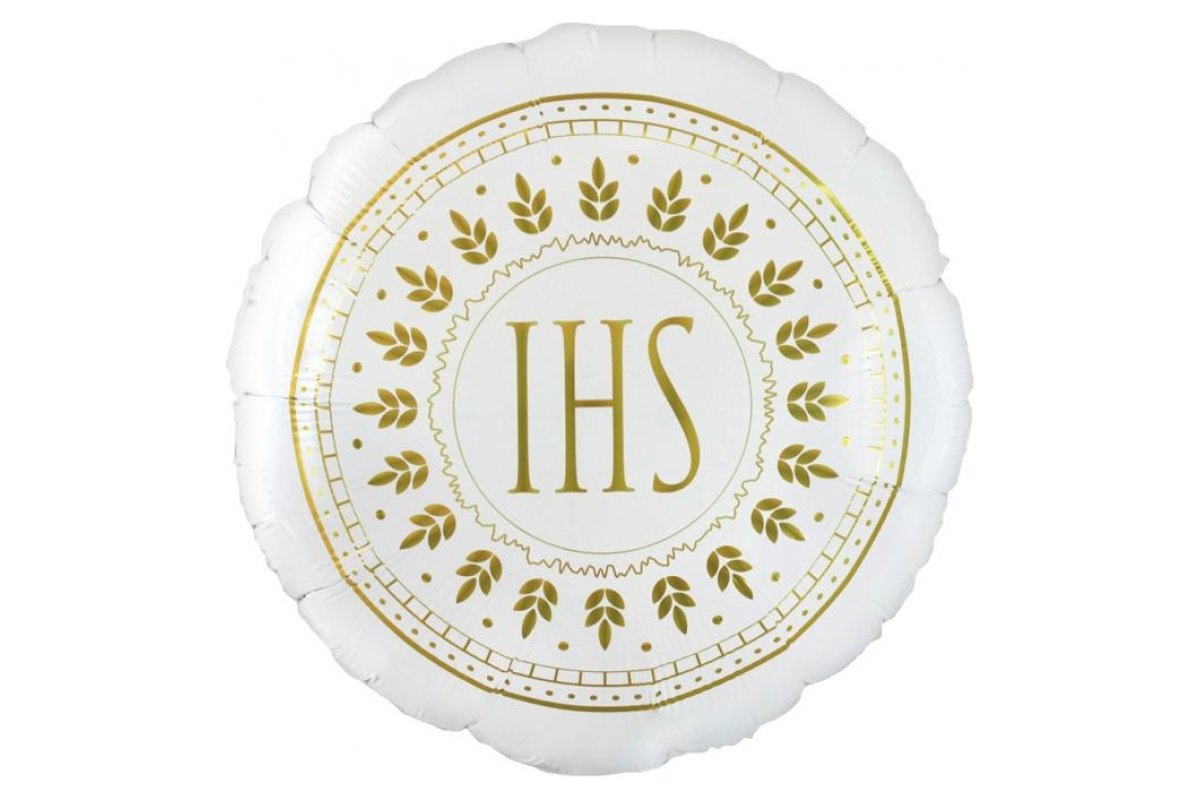 Balon foliowy z Helem IHS, okrągły 18″