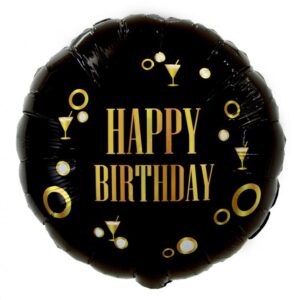 Balon foliowy z Helem Happy Birthday (B&G Party), 18 cali Jpg Oliwia Balony
