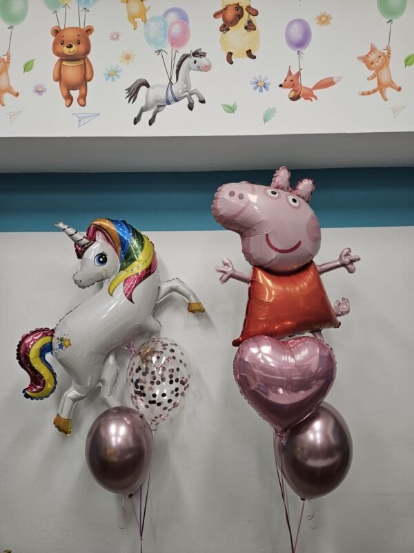 Uroczy Zestaw Balonów Urodzinowych z Postaciami z Bajek 🎀🦄🎈