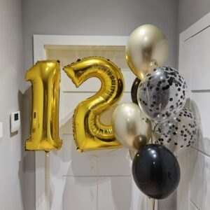 Zestaw Balonów Urodzinowych w Złoto-Czarnych Barwach cyferki i bukiet 7 szt ✨🎈 20241222-235243-scaled Oliwia Balony