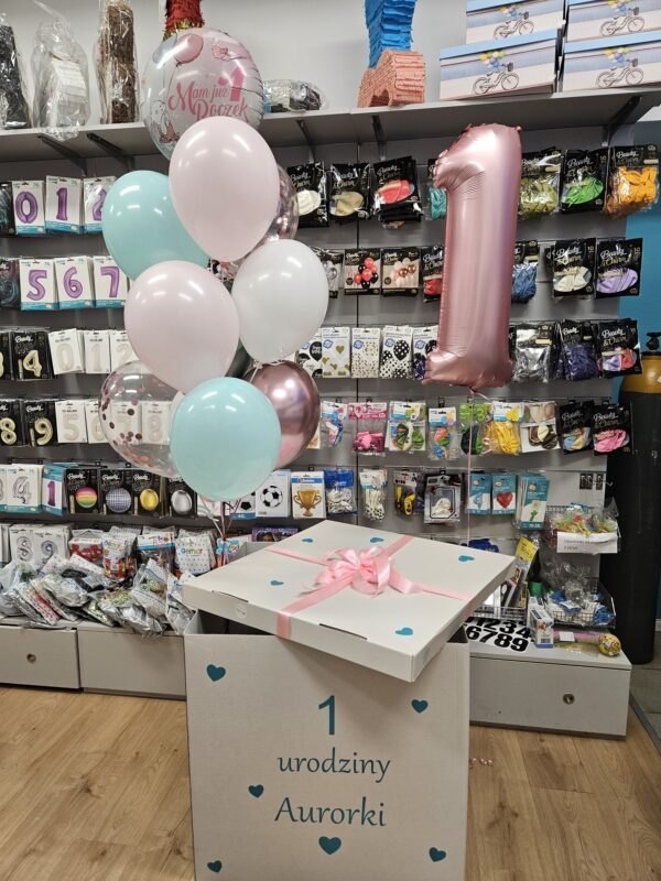 Zestaw Balonów na 1 Urodziny z kartonem- Magia w Różowych Odcieniach! 🎀🎈