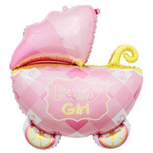 Balon foliowy Wózek, różowy, 60 cm 65477 Oliwia Balony