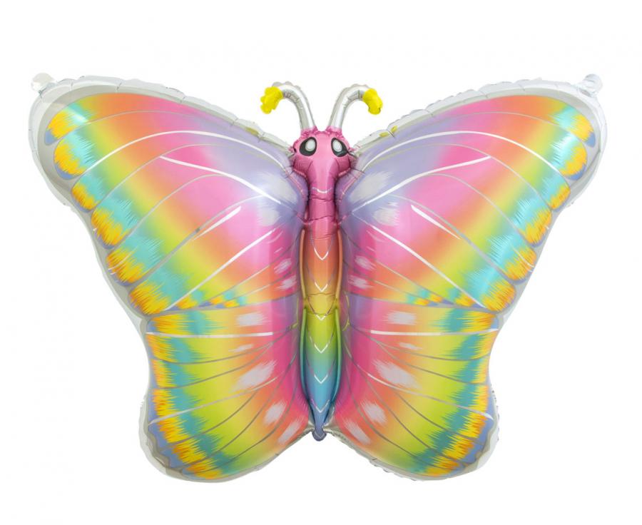 Balon foliowy Pastelowy Motyl, 64×53 cm