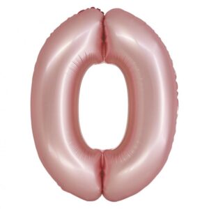Balon foliowy Smart, Cyfra 0, j. różowa matowa, 76 cm 68688 Oliwia Balony