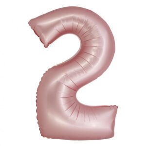 Balon foliowy Smart, Cyfra 2, j. różowa matowa, 76 cm 68782 Oliwia Balony