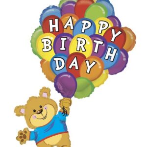 Balon Grabo 42'' 107cm Birthday Balloon Bear 8061 Oliwia Balony