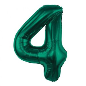 Balon foliowy B&C, cyfra 4, zieleń butelkowa, 85 cm 84175 Oliwia Balony