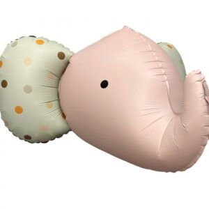 Balon foliowy Słoń 3D, różowy matowy, 63x50 cm 95482 Oliwia Balony