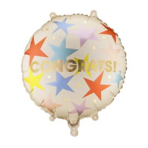 Balon foliowy Congrats Gratulacje pastylka, 35 cm Balon-foliowy-pastylka-congrats-gratulacje-45cm Oliwia Balony