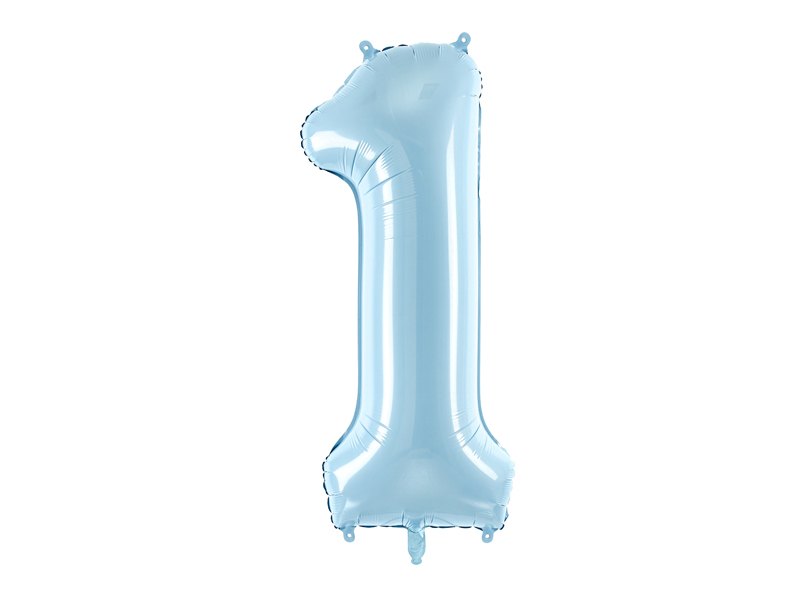 Balon foliowy Cyfra ”1”, 86cm, jasny niebieski