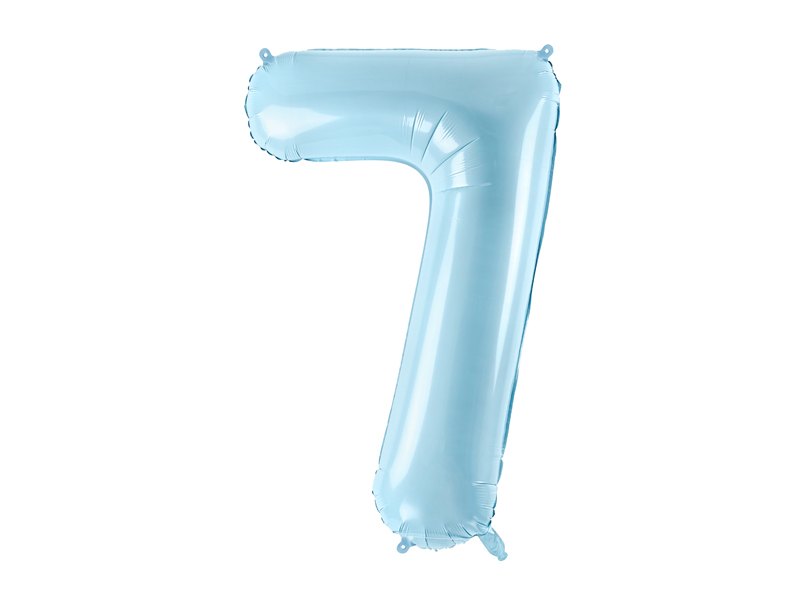 Balon foliowy Cyfra ”7”, 86cm, jasny niebieski