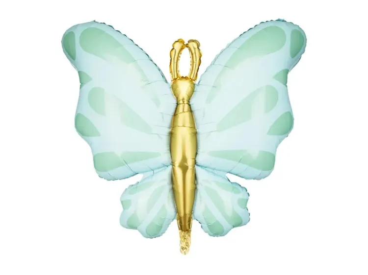 Balon foliowy Motyl 69cm miętowy