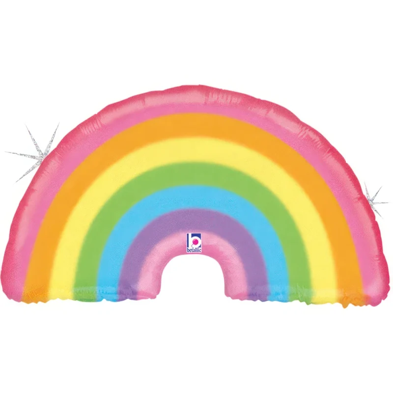 Balon Foliowy Holograficzna Pastelowa Tęcza 36″ – 91 cm