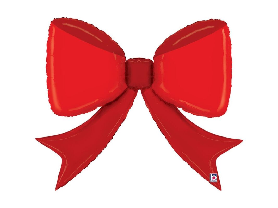 Balon foliowy Kokardka czerwona – 90×73 cm